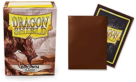Dragon Shield 100ct Standard Card Sleeves Display Case (10 Packs) - Classic Brown