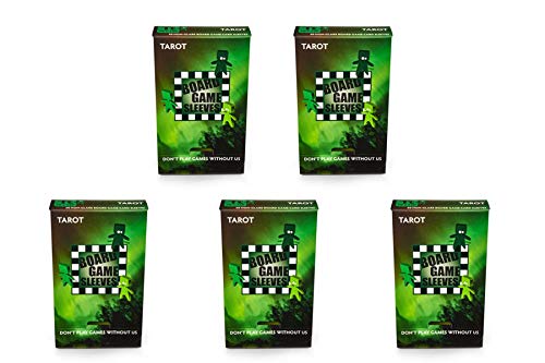5 Packs Arcane Tinmen Non-Glare Board Game Sleeves 50 ct Tarot Size Card Sleeves Value Bundle!