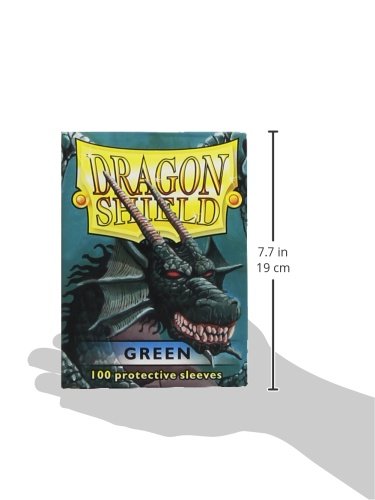 Dragon Shield Standard Size Card Sleeves Classic Green 100 CT - MTG Card Sleeves are Smooth & Tough - Compatible with Pokemon, Yu-Gi-Oh!, & Magic The Gathering Card Sleeves