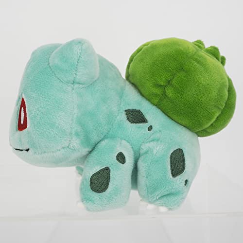 Sanei Pokemon All Star Series PP17 Bulbasaur Stuffed Plush, 4",Green, Blue