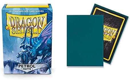 Dragon Shield 100ct Standard Card Sleeves Display Case (10 Packs) - Matte Petrol
