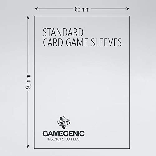 Matte Board Game Sleeves | Pack of 50 Matte Sleeves | 66 by 91 mm Card Sleeves Optimized for Use with Standard Card Games | Premium Card Protection | FFG Gray Color Code | Made by Gamegenic