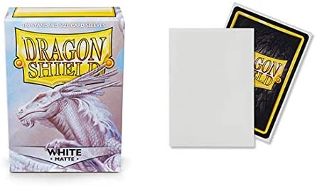 Dragon Shield 100ct Standard Card Sleeves Display Case (10 Packs) - Matte White