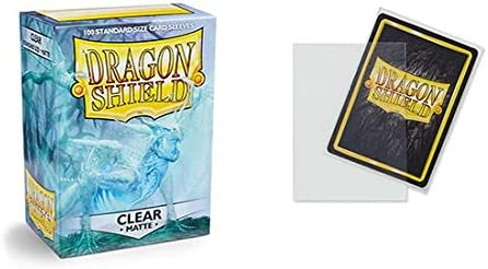 Dragon Shield 100ct Standard Card Sleeves Display Case (10 Packs) - Matte Clear