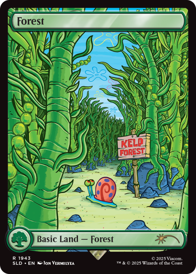 Magic the Gathering Secret Lair x SpongeBob SquarePants: Lands Under the Sea (Foil)