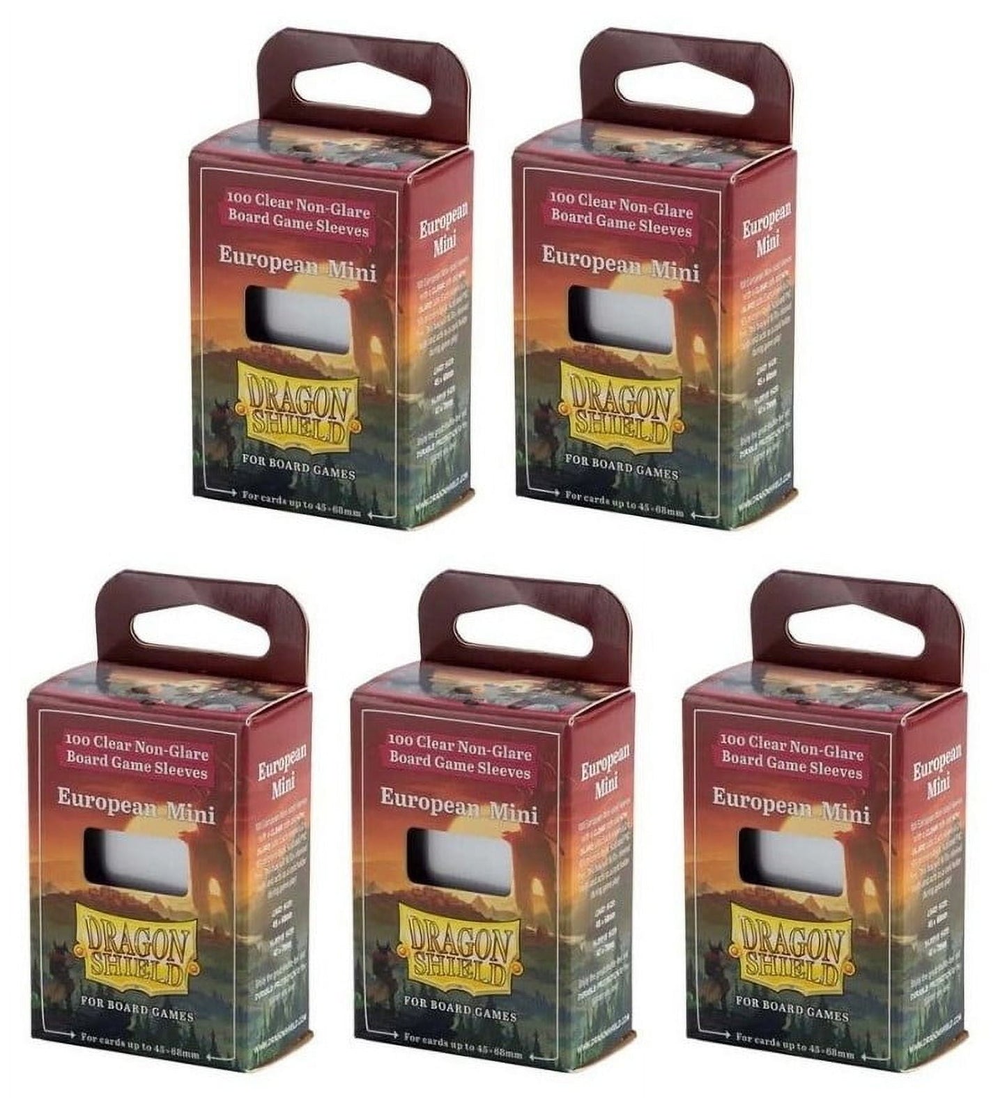 5 Packs Dragon Shield Board Game Sleeves 100 ct Mini European Size Card Sleeves Value Bundle!