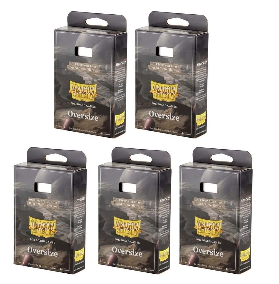 5 Packs Dragon Shield Board Game Sleeves 100 ct Oversize Size Card Sleeves Value Bundle!