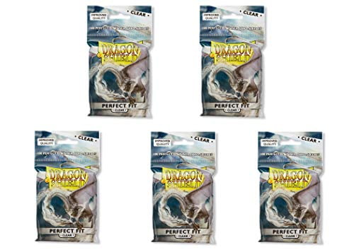 5 Packs Dragon Shield Inner Sleeve Clear Standard Size 100 ct Card Sleeves Value Bundle!