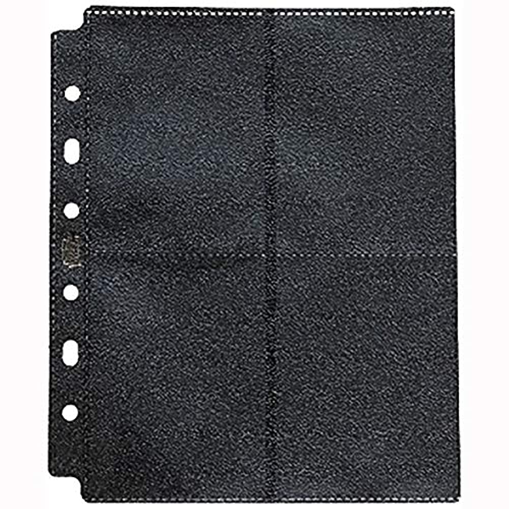 Clear 50 Pack Dragon Shield 8 Pocket Binder Pages Card Storage for 3 Ring Binder Portfolio Display