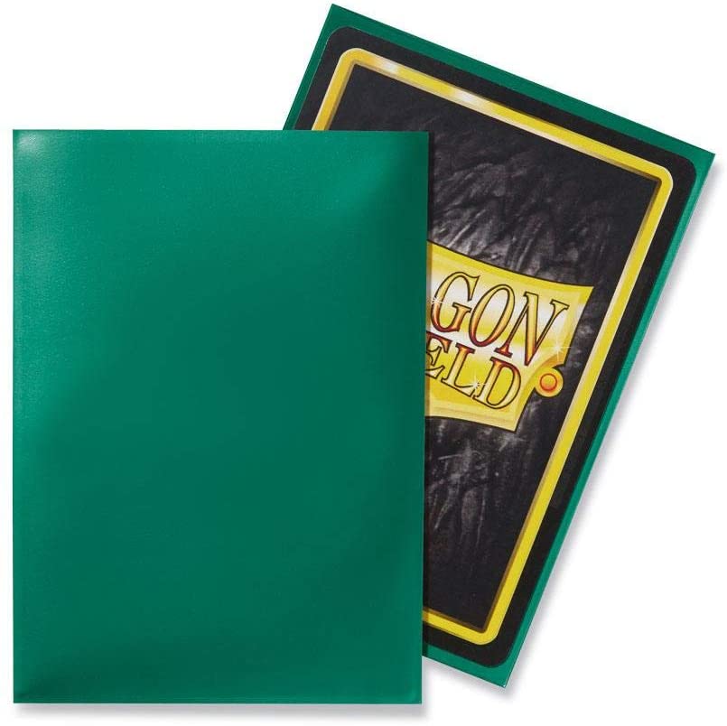 Dragon Shield 100ct Standard Card Sleeves Display Case (10 Packs) - Classic Green