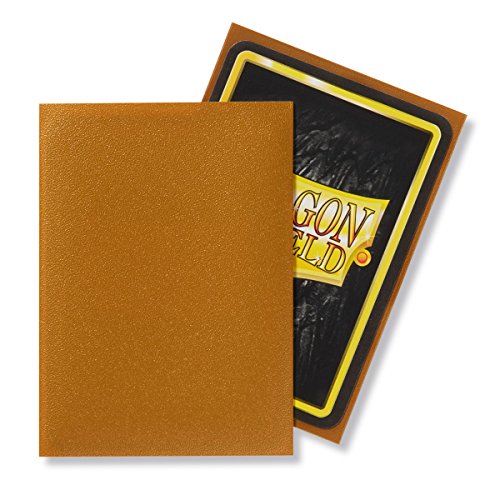 Arcane Tinmen Dragon Shield Standard Size Sleeves Matte Gold 100CT - Card Sleeves are Smooth & Tough