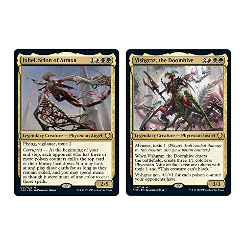 Magic: The Gathering Phyrexia: All Will Be One Commander Deck Corrupting Influence + Collector Booster Sample Pack