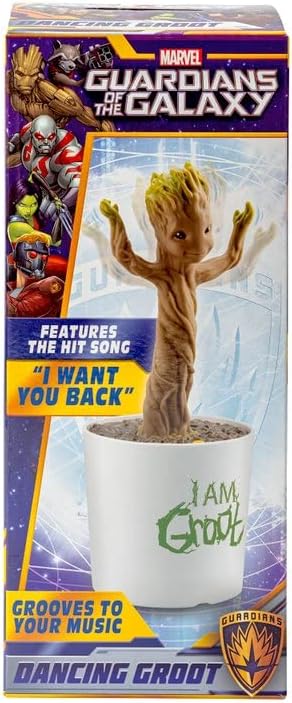 eKids Guardians of the Galaxy Baby Groot Figure with Built-in Song, Dancing Groot Moves Along to ‘I Want You Back’ by The Jackson 5