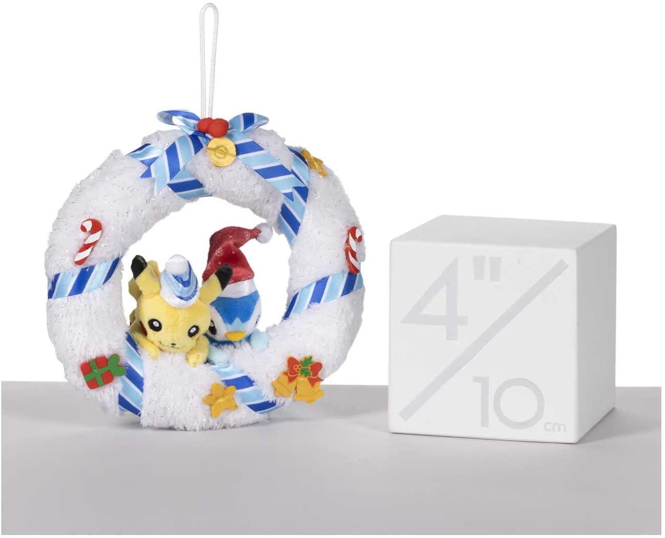 Pokemon 8 Inch Poke Plush - Undersea Holiday Pikachu & Piplup Holiday Wreath