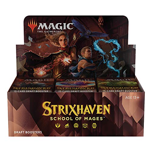 Magic The Gathering Strixhaven Draft Booster Box | 36 Packs (540 Magic Cards) , Brown