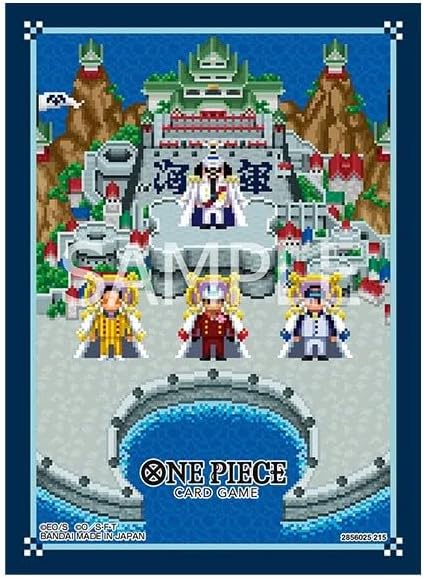 One Piece Card Game Official Card Sleeves Vol. 15 The Three Admirals 70 Count Standard Size Deck Protectors Bandai