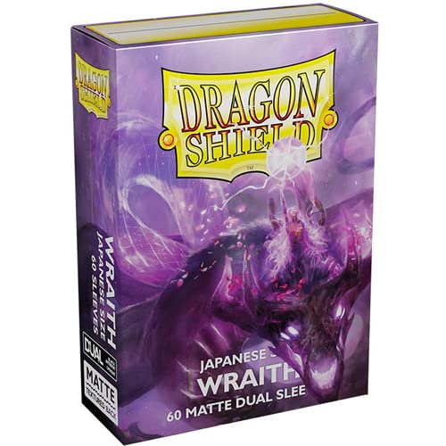 Dragon Shield Matte Japanese Dual Wraith Alaria: Righteous Wraith (Purple) 100 CT Japanese Size Card Sleeves - MTG Card Sleeves Smooth & Tough - Compatible with Pokemon & Magic The Gathering