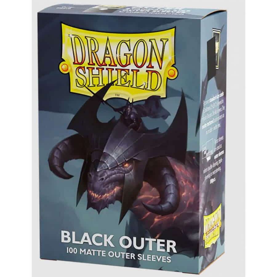 Dragon Shield 100 ct Standard Matte Outer Sleeves Black Individual Pack