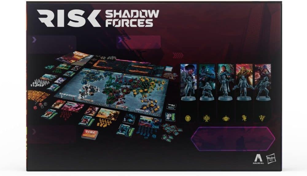 Hasbro Gaming Avalon Hill Risk Shadow Forces Strategy Board Game, War Games for Adults and Family, Ages 13 and Up, for 3-5 Players