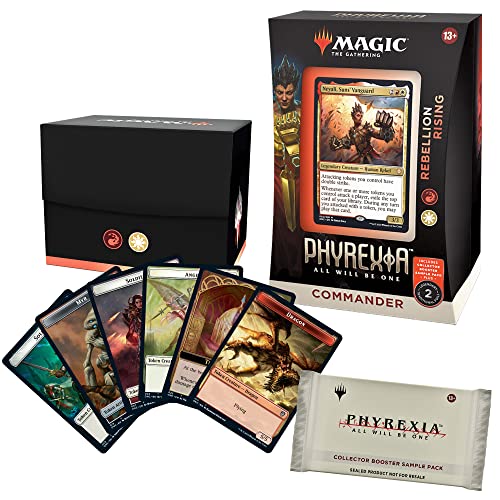 Magic: The Gathering Phyrexia: All Will Be One Commander Deck Rebellion Rising + Collector Booster Sample Pack