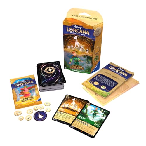 Ravensburger Disney Lorcana: Into the Inklands TCG Starter Deck: Amber & Emerald for Ages 8 and Up