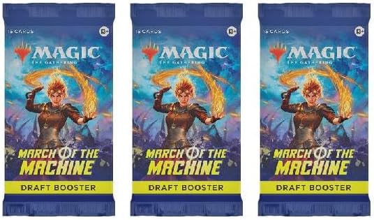 3 Packs Magic: the Gathering Draft Booster Pack Lot MTG March of the Machines