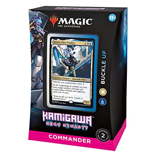 Magic: The Gathering Kamigawa: Neon Dynasty Commander Deck Buckle Up (White-Blue)