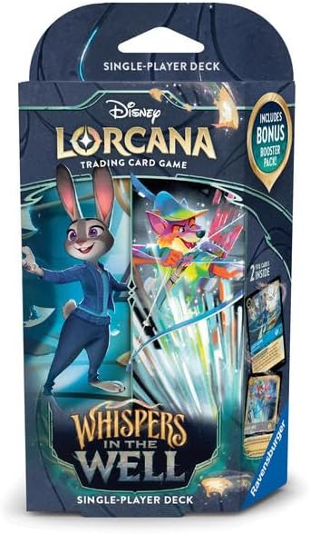 Ravensburger Disney Lorcana Trading Card Game for Adults and Kids Age 8 Years Up - Starter Deck (Sapphire & Steel) - Set 10: Whispers in the Well