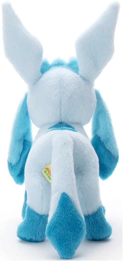 Pokemon Lets Play Plush Toy, Glaceon, Width: Approx. 8.7 inches (22 cm)