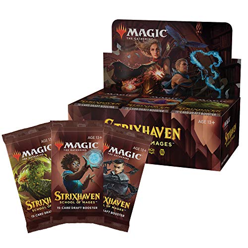 Magic The Gathering Strixhaven Draft Booster Box | 36 Packs (540 Magic Cards) , Brown