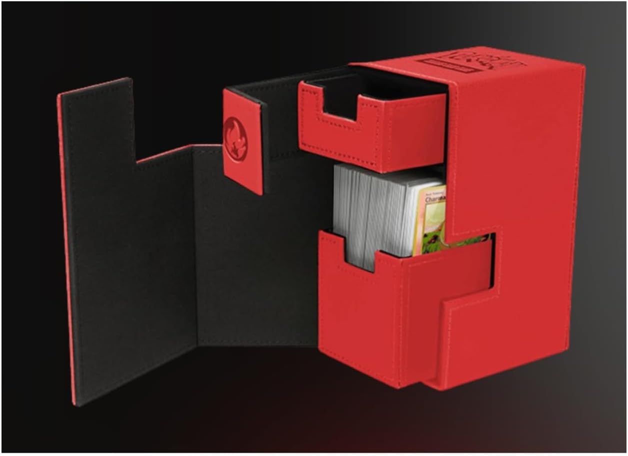Ultra Pro - Charmander M2 Deck Box® for Pokémon | TCG deck box premium leatherette trading card storage holds 75 double-sleeved cards built-in dice token