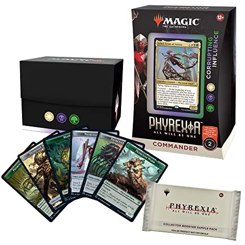 Magic: The Gathering Phyrexia: All Will Be One Commander Deck Corrupting Influence + Collector Booster Sample Pack