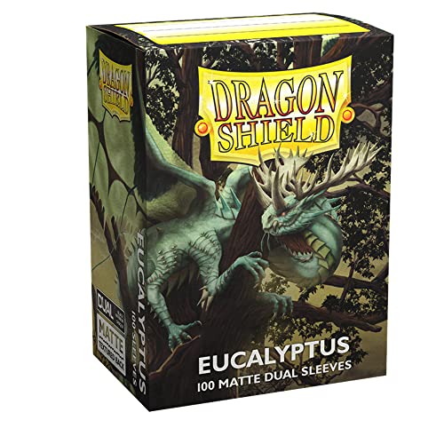 Dragon Shield Standard Size Card Sleeves Matte Dual Eucalyptus 100CT MTG Card Sleeves are Smooth & Tough Compatible with Pokemon, Yu-Gi-Oh!, & Magic The Gathering Card Sleeves