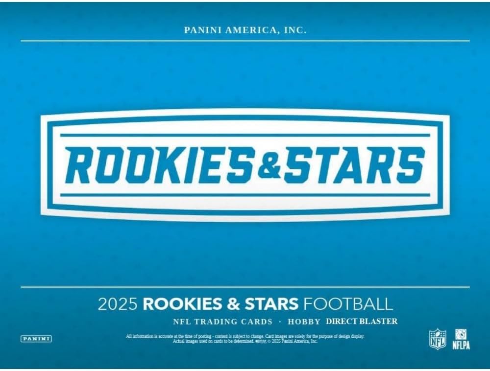 2025 Panini Rookies & Stars Football 6-Pack Hobby Blaster Trading Card Box (1 Autograph or Memorabilia Card Per Box)