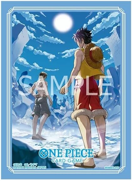 Bandai One Piece Card Game Official Card Sleeves Vol. 15 Luffy & Ace (70 Sleeves) – Japanese Import, Standard Size Trading Card Sleeves for One Piece TCG, Made in Japan