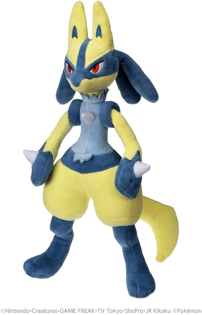 Takara Tomy Pokemon Plush Shiny Lucario - 8 Inches