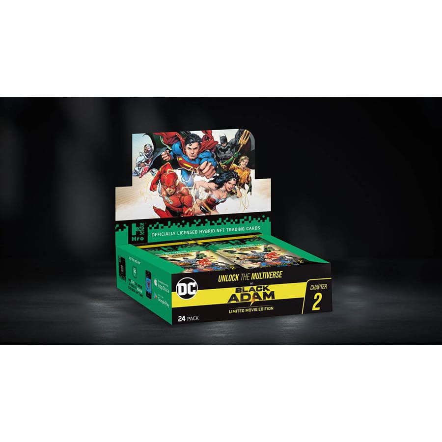 HRO DC Unlock The Multiverse Black Adam 24-Pack Mega Booster Box Hybri HRO DC Unlock The Multiverse Black Adam 24-Pack Mega Booster Box Hybri