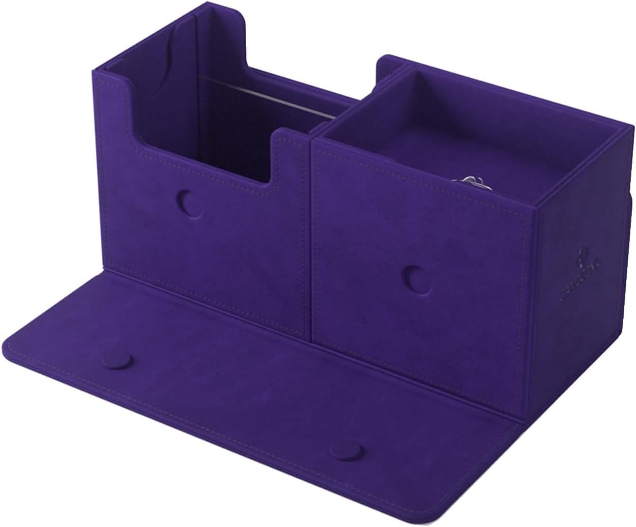 Gamegenic The Academic 133+ XL Premium Deck Box | Double-Sleeved Card Storage | Card Game Protector | Holds Up to 122 Cards Plus Game Accessories | Purple/Purple Color