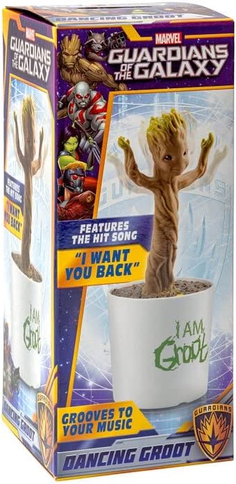 eKids Guardians of the Galaxy Baby Groot Figure with Built-in Song, Dancing Groot Moves Along to ‘I Want You Back’ by The Jackson 5