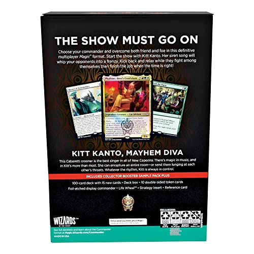 Magic: The Gathering Streets of New Capenna Commander Deck – Cabaretti Cacophony + Collector Booster Sample Pack
