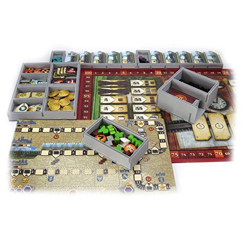 Folded Space Russian Railroads and German Board Game Box Inserts