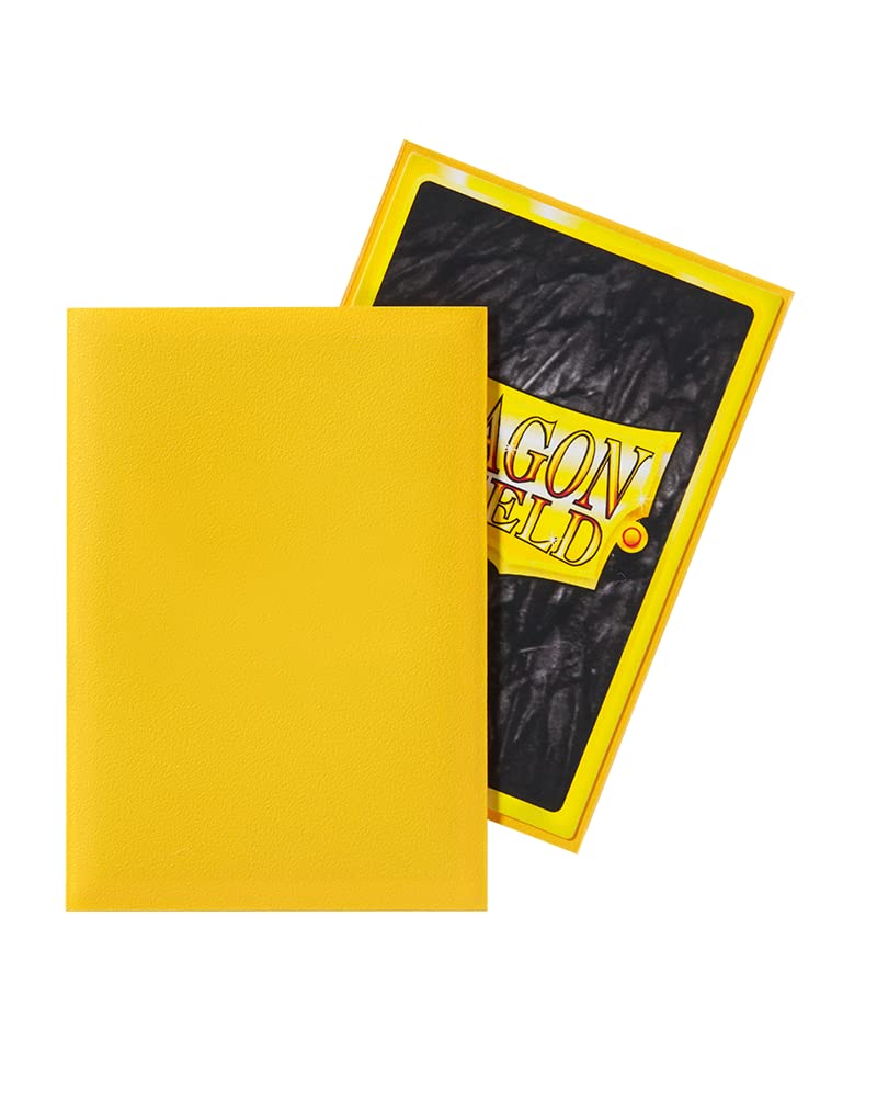 Arcane Tinmen Dragon Shield Japanese Size Sleeves Matte Yellow 60CT - Card Sleeves Smooth & Tough - Compatible with Pokemon, Yu-Gi-Oh!, & More TCG, OCG,ART11114