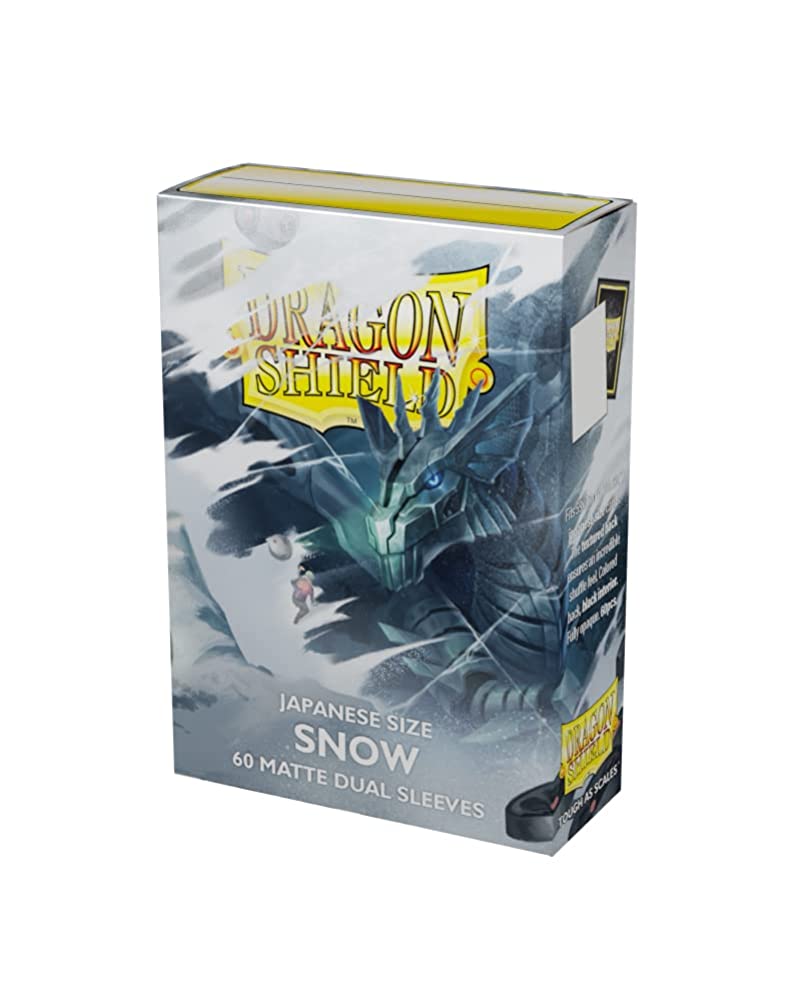 Arcane Tinmen Dragon Shield Japanese Size Sleeves Matte Dual Snow 60CT - Card Sleeves Smooth & Tough