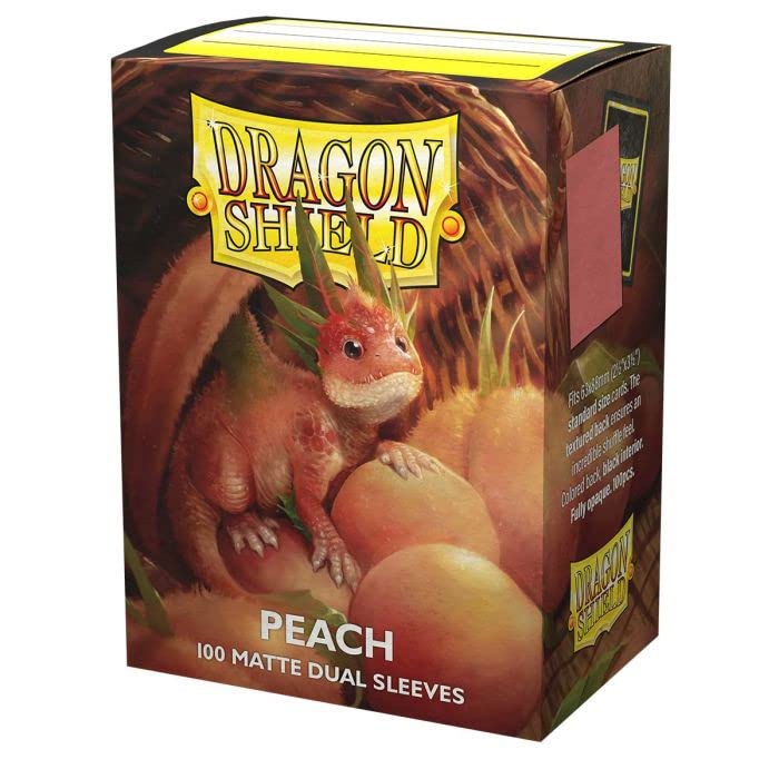 Arcane Tinmen Dragon Shield Sleeves Matte Dual: Peach 100 CT - MTG Card are Smooth & Tough Compatible with Pokemon, Magic The Gathering Sleeves, Flesh Blood, and Digimon, Pink (AT-15053)