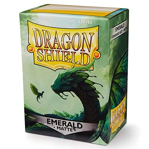 Dragon Shield Standard Size Sleeves Matte Emerald 100CT - Card Sleeves are Smooth & Tough