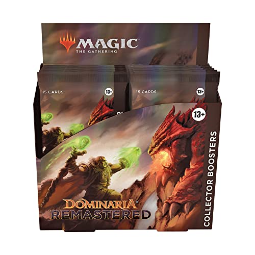 Magic: The Gathering Dominaria Remastered Collector Booster Box | 12 Packs (180 Magic Cards)