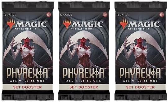 3 Packs Magic: the Gathering Set Booster Pack Lot MTG Phyrexia all will be one