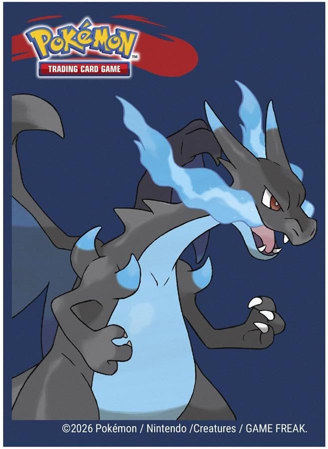 Ultra PRO - Mega Charizard X 65-Count Deck Protector Sleeves for Pokémon Trading Card Game