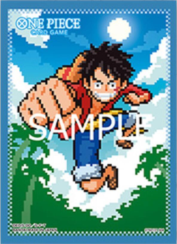 One Piece Card Game Official Sleeves: Assortment 8 - Pixel Art Monkey.D.Luffy (70-Pack)
