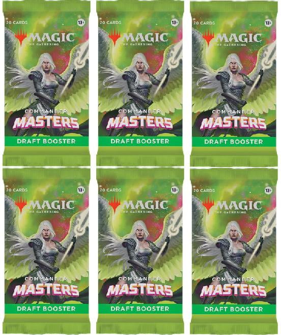 6 Packs MTG Draft Booster Pack Lot MTG Commander Masters